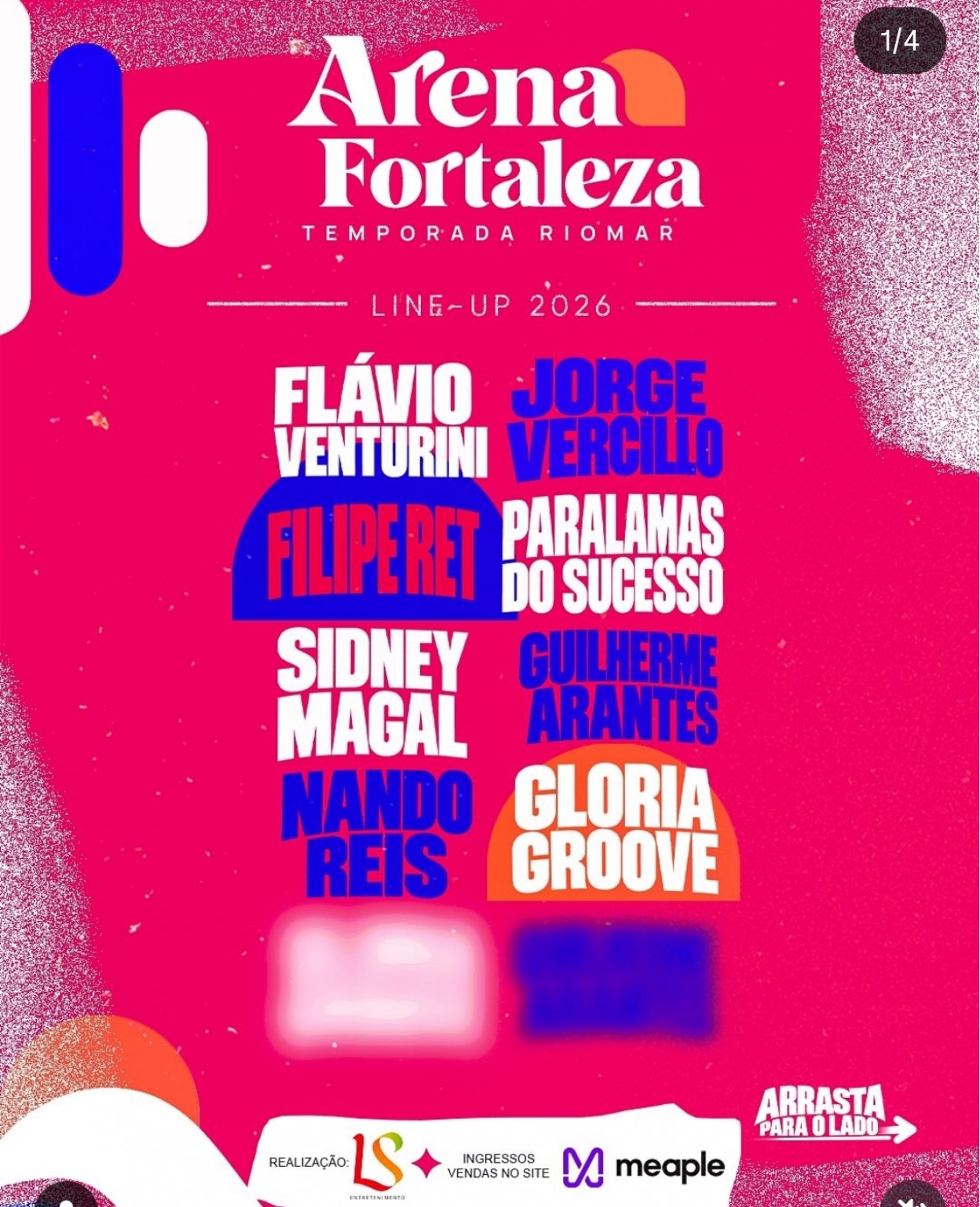 Arena Fortaleza anuncia temporada RioMar com Flávio Venturini, Felipe Ret, Paralamas, Nando Reis e mais