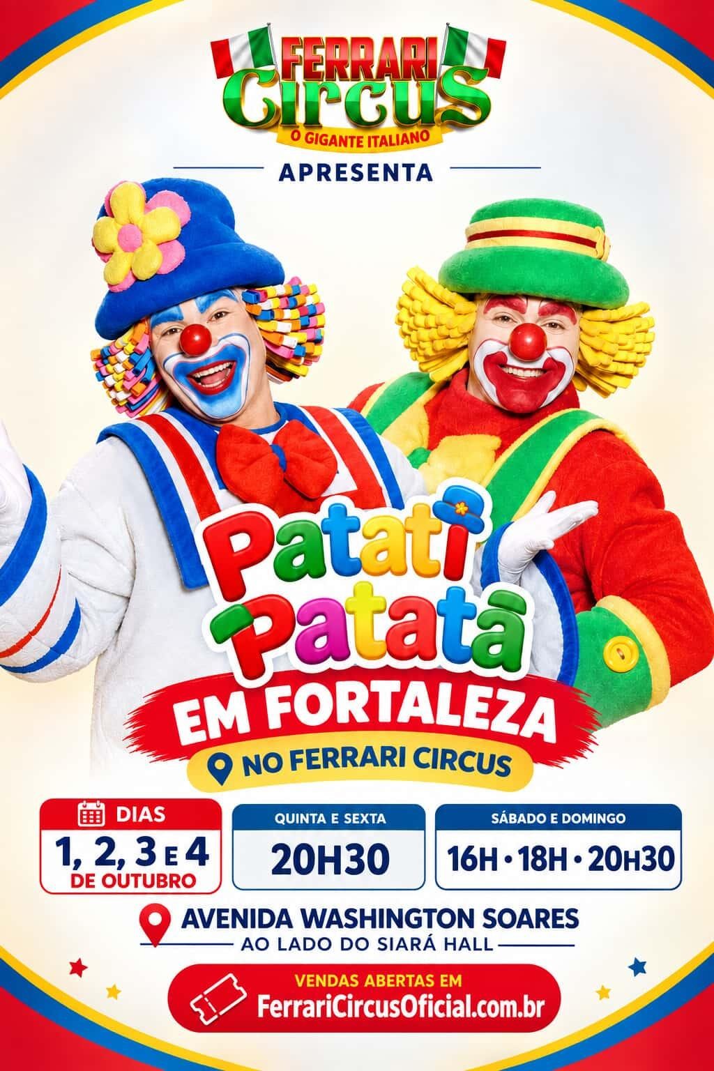 Patati Patatá chega a Fortaleza com shows no Ferrari Circus; veja datas e horários — imagem 2